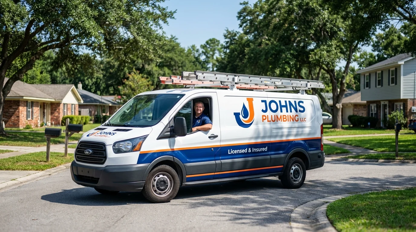 Johns Plumbing LLC service van in Seeley Lake, MT