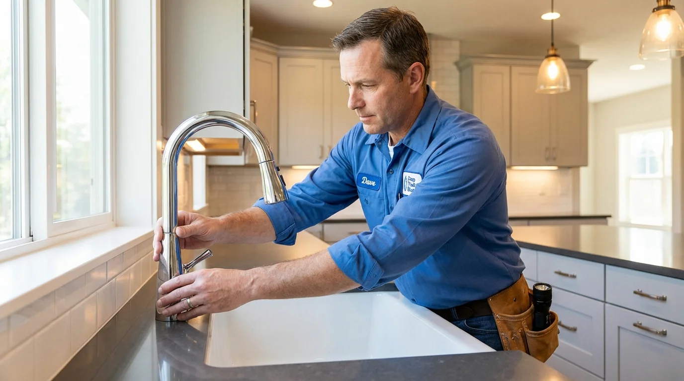 Kitchen faucet installation by Johns Plumbing LLC in Seeley Lake