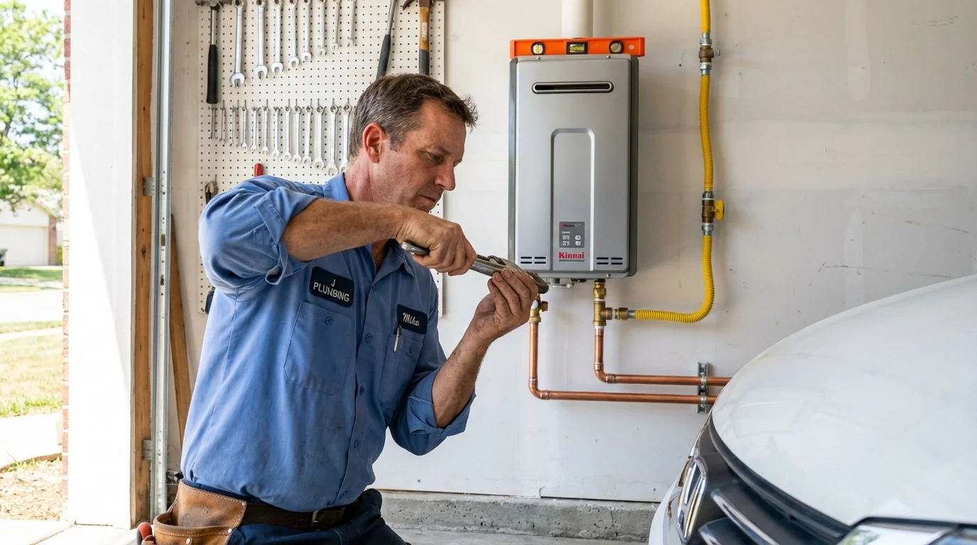 Tankless water heater installation by a Johns Plumbing LLC plumber in Seeley Lake